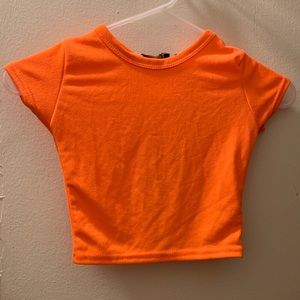 Prettylittlething Orange crop top US 0